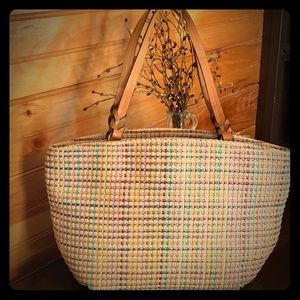 Fossil 1934 Tan & Weave Shoulder Bag